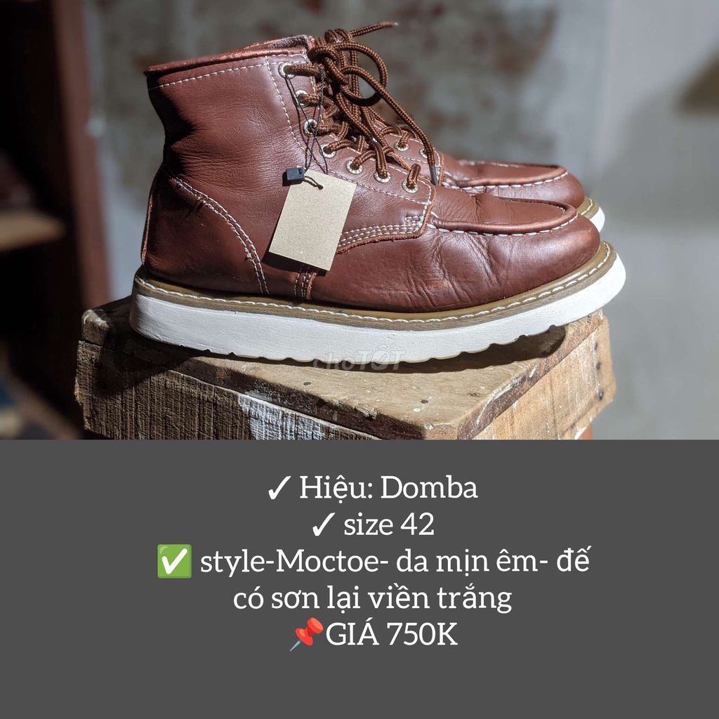 Giày Boots Moctoe Domba size42