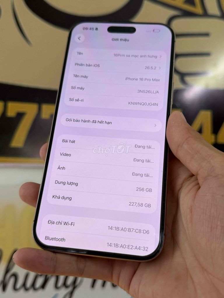 Apple iPhone 16 Pro Max 256GB Vàng Mỹ. Mua bán Điện thoại tại Quận Tân Phú Tp Hồ Chí Minh được đăng bởi trương thành hưng hình 1