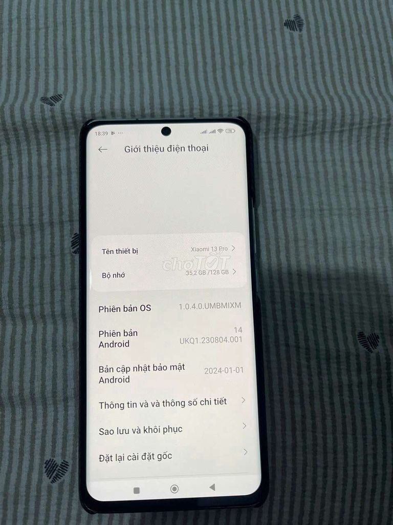 Xiaomi Mi 13 Pro 128GB Like New 99%. Mua bán Điện thoại tại Thành phố Thủ Dầu Một Bình Dương được đăng bởi Lào Gì Củng Tôn hình 1