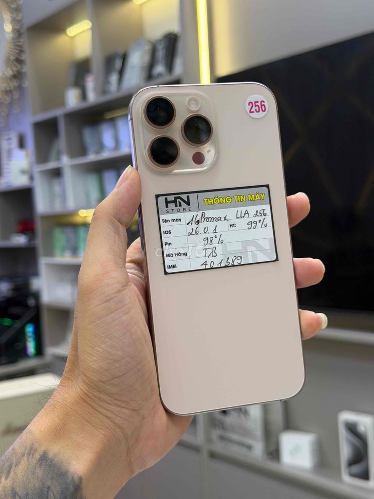 Apple iPhone 16 Pro Max 256GB Gold pin 98%. Mua bán Điện thoại tại Thành phố Nam Định Nam Định được đăng bởi nguyễn việt hoàng hình 1