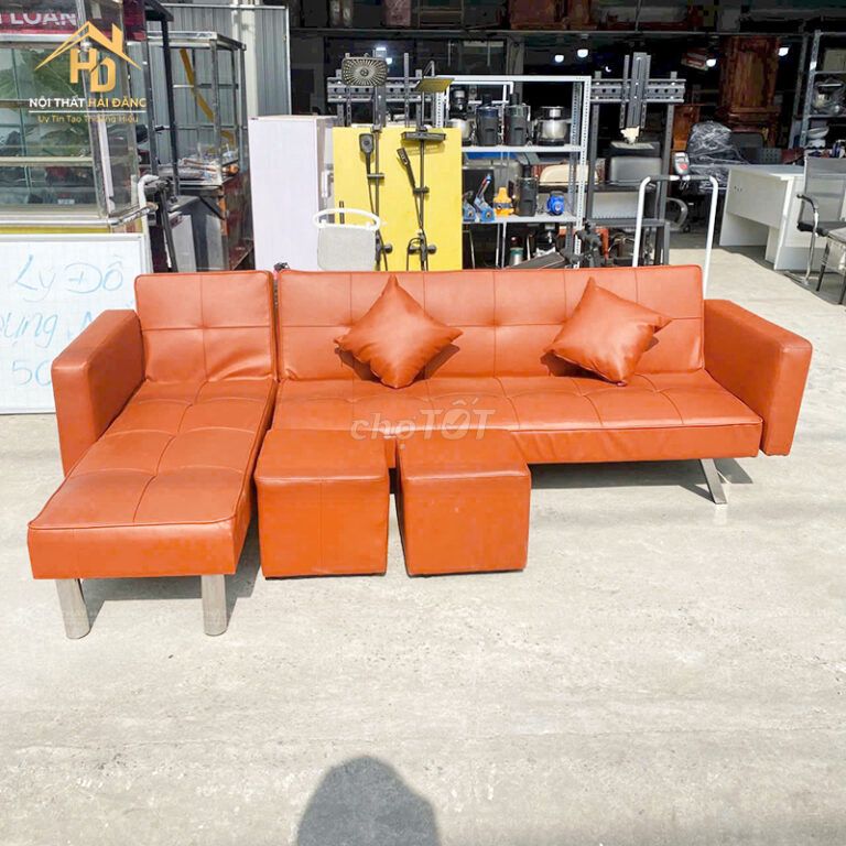 Sofa Góc L Bọc Da Hiện Đại (Nhiều Màu)