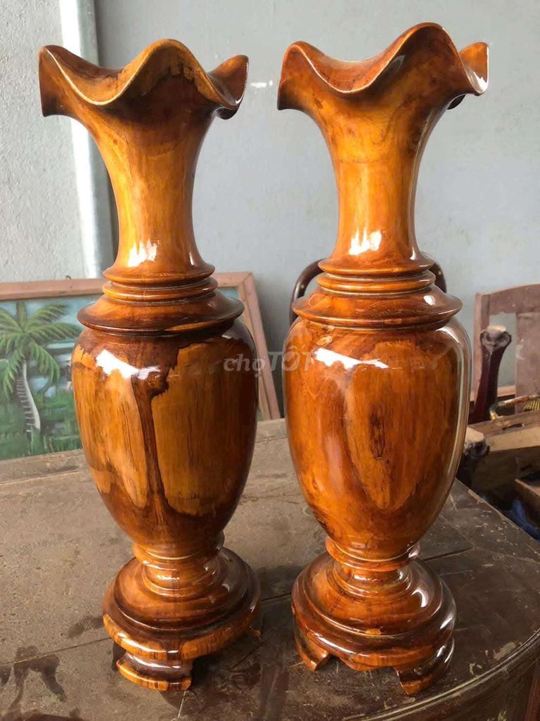 Lọ hoa Gỗ tự nhiên Nâu 40cm. Mua bán Cây cảnh, đồ trang trí tại Quận Bắc Từ Liêm Hà Nội được đăng bởi Mr Gia Huy hình 1