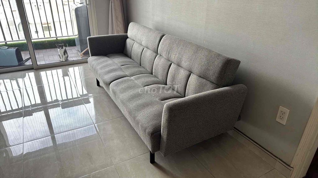 Sofa giường Vải Xám 200x79x87cm Đã sử dụng. Mua bán Bàn ghế tại Quận Tân Phú Tp Hồ Chí Minh được đăng bởi Tiến nguyễn  hình 1
