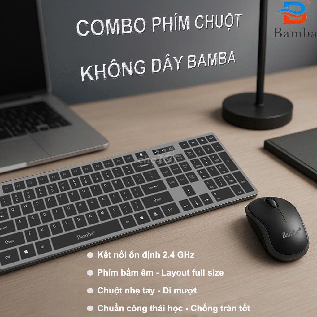 Combo bàn phím chuột không dây Bamba B44. Mua bán Phụ kiện (Màn hình, Chuột...) tại Quận 10 Tp Hồ Chí Minh được đăng bởi Hau Tran hình 1