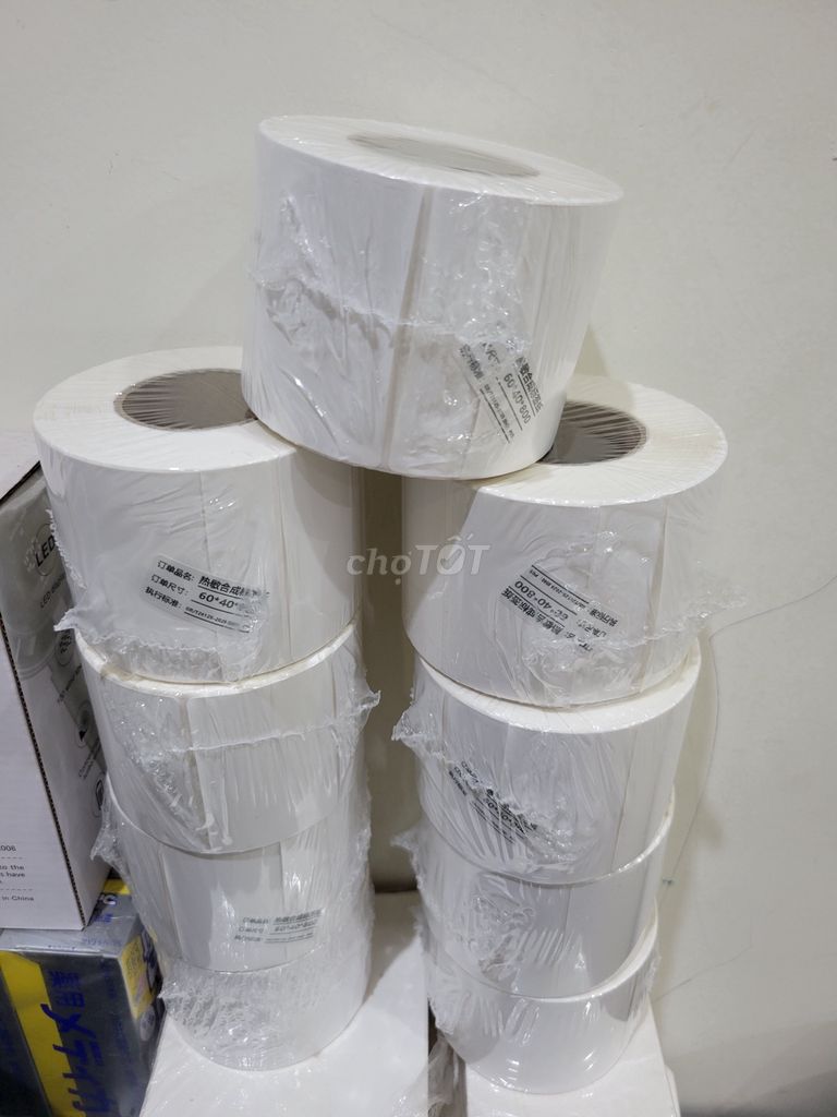 Giấy in nhiệt 60x40mm 800 tem Trắng. Mua bán Đồ dùng văn phòng tại Quận Hà Đông Hà Nội được đăng bởi Lê Hải Hoàng hình 1