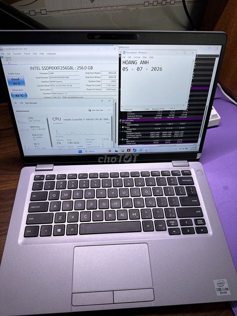 Dell Latitude 5310 i7-10610U 13.3 inch 16GB/256GB. Mua bán Laptop tại Thành phố Vũng Tàu Bà Rịa - Vũng Tàu được đăng bởi VTau Gear hình 1