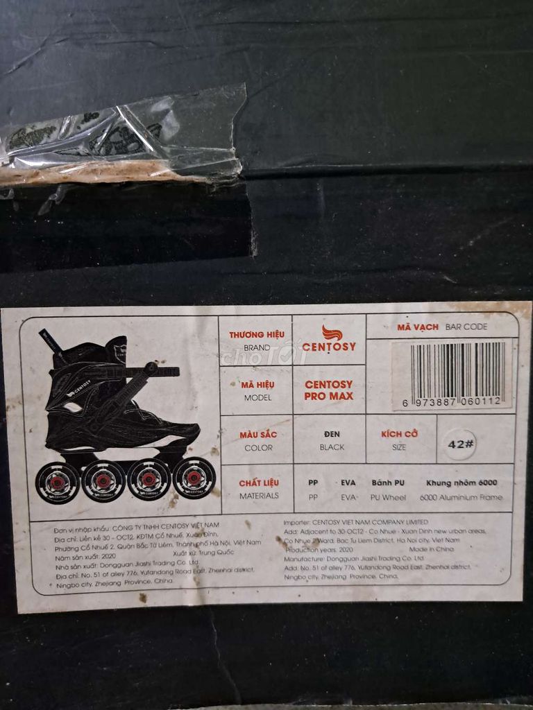 Giày patin centosy người lớn size 42 mới 70%