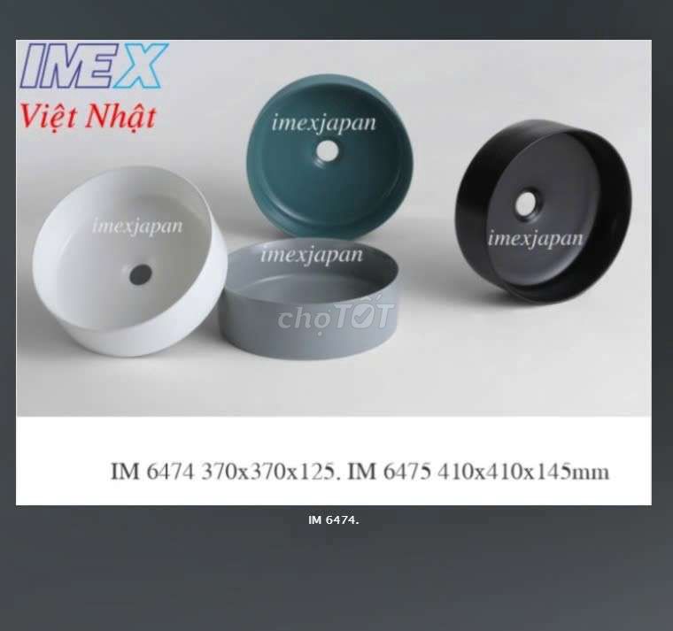 Lavabo để bàn Imex Việt Nhật IM 6474 Men sứ nano. Mua bán Thiết bị vệ sinh, nhà tắm tại Huyện Nhà Bè Tp Hồ Chí Minh được đăng bởi Imex việt Nhật  hình 1