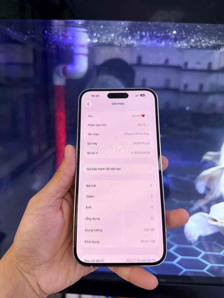 Apple iPhone 14 Pro Max 128GB Trắng. Mua bán Điện thoại tại Thị xã Bến Cát Bình Dương được đăng bởi Gia Hiếu hình 1