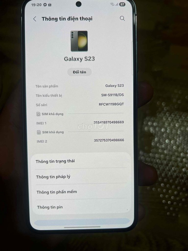 Samsung Galaxy S23 8GB/128GB xanh. Mua bán Điện thoại tại Huyện Ứng Hòa Hà Nội được đăng bởi Nguyễn Chí Công hình 1