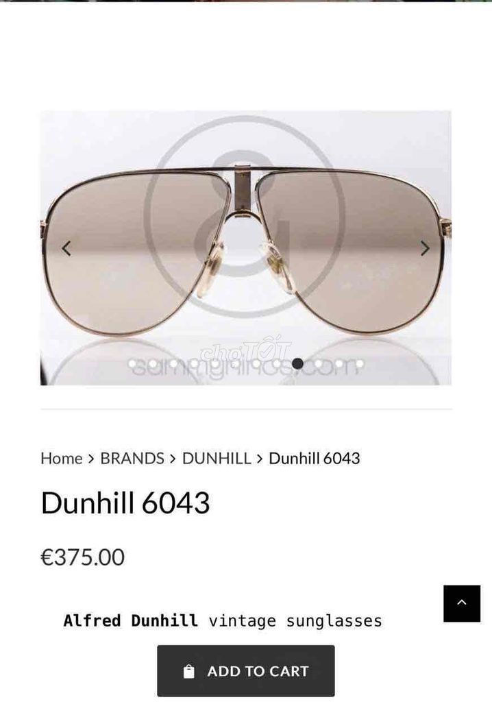 Kính râm Dunhill 6043 Vintage Gọng bọc vàng hồng. Mua bán Phụ kiện thời trang khác tại Quận Ninh Kiều Cần Thơ được đăng bởi Đức Antiques hình 1