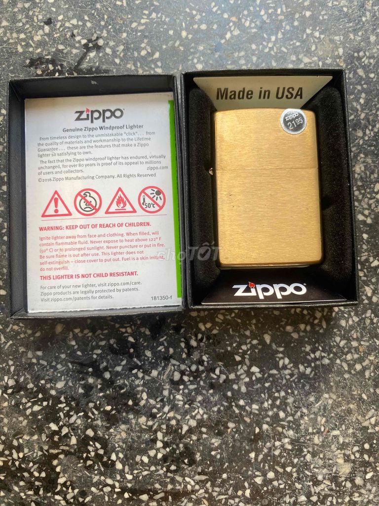 Bật lửa Zippo Vàng đồng 2018. Mua bán Đồ sưu tầm, đồ cổ tại Thị xã An Nhơn Bình Định được đăng bởi mr liêm hình 1