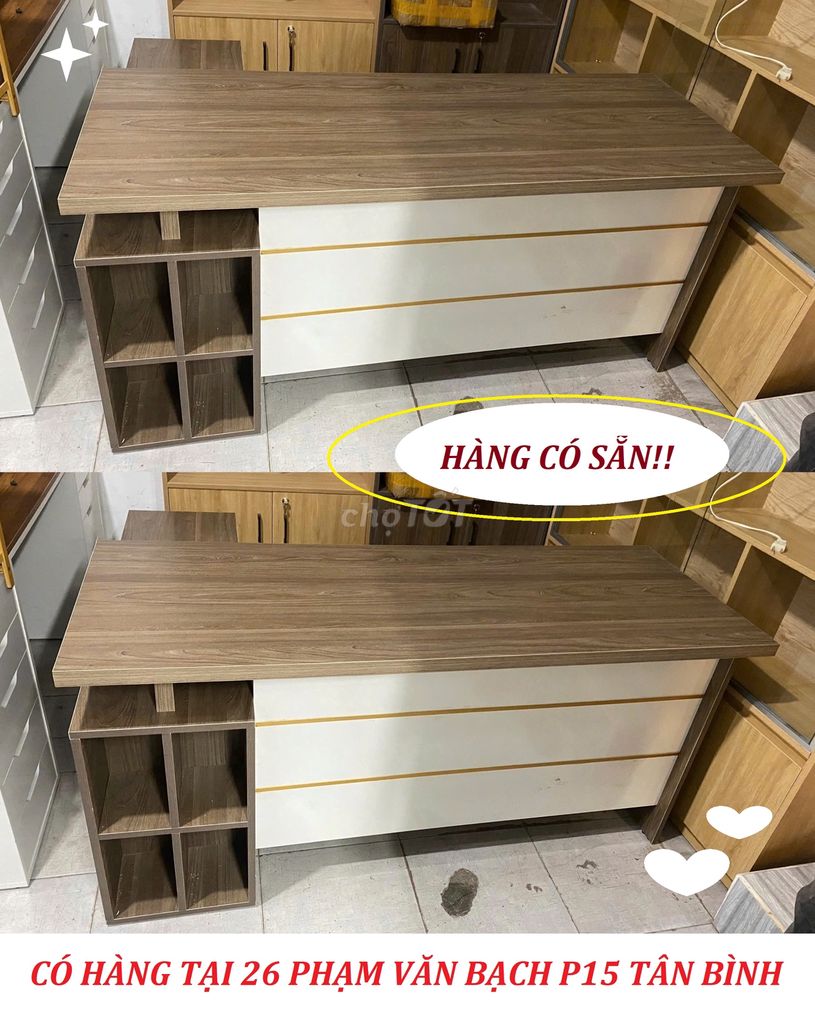 BÀN GIÁM ĐỐC CHỮ L & BÀN LÀM VIỆC 60 X 160 CÓ SẴN