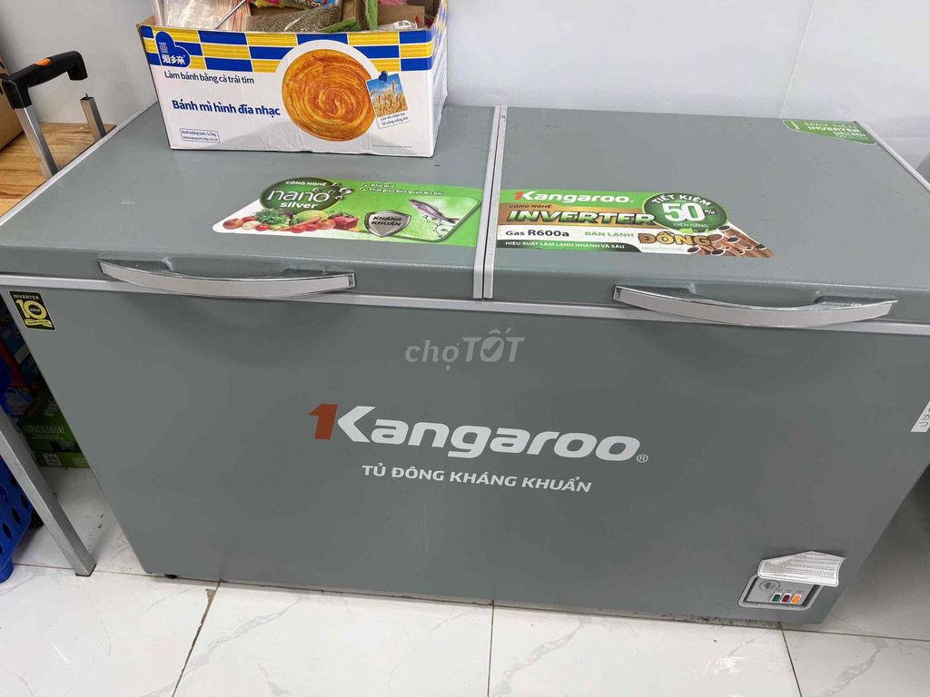 Tủ đông Kangaroo Inverter R600a Xám. Mua bán Tủ lạnh tại Thị xã Bến Cát Bình Dương được đăng bởi Tôm Đú hình 1