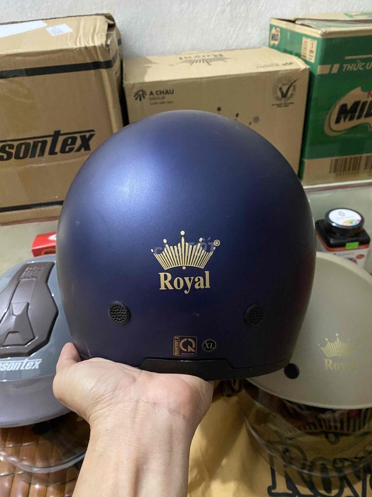 nón Bảo Hiểm Xe Máy 3/4 Royal chính hãng. Mua bán Phụ tùng xe tại Thị xã Ngã Năm Sóc Trăng được đăng bởi HaoTrinh shop hình 6