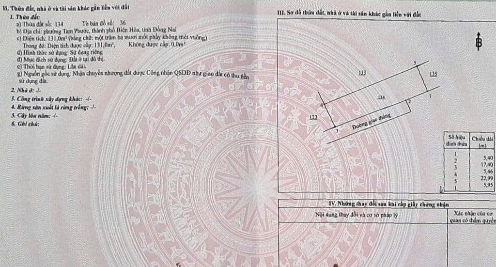 bán đất chính chủ khu trung tâm phường Tam Phước