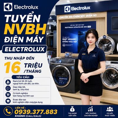 Tuyển NVBH điện máy Electrolux tại Nam Định