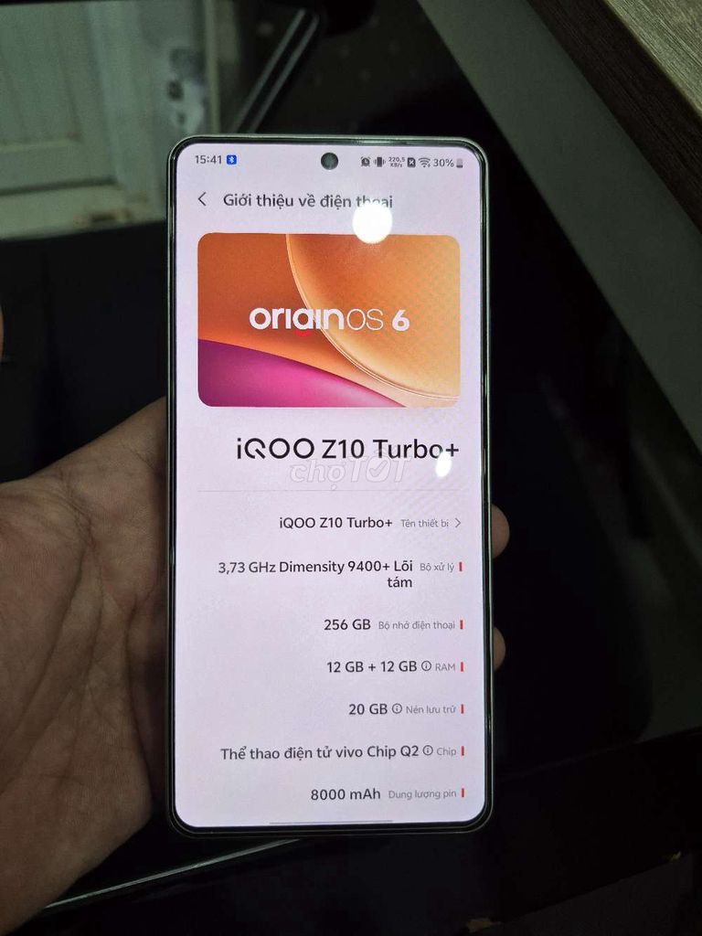 iQOO Z10 Turbo+ 256GB Trắng. Mua bán Điện thoại tại Quận 12 Tp Hồ Chí Minh được đăng bởi sang hình 1