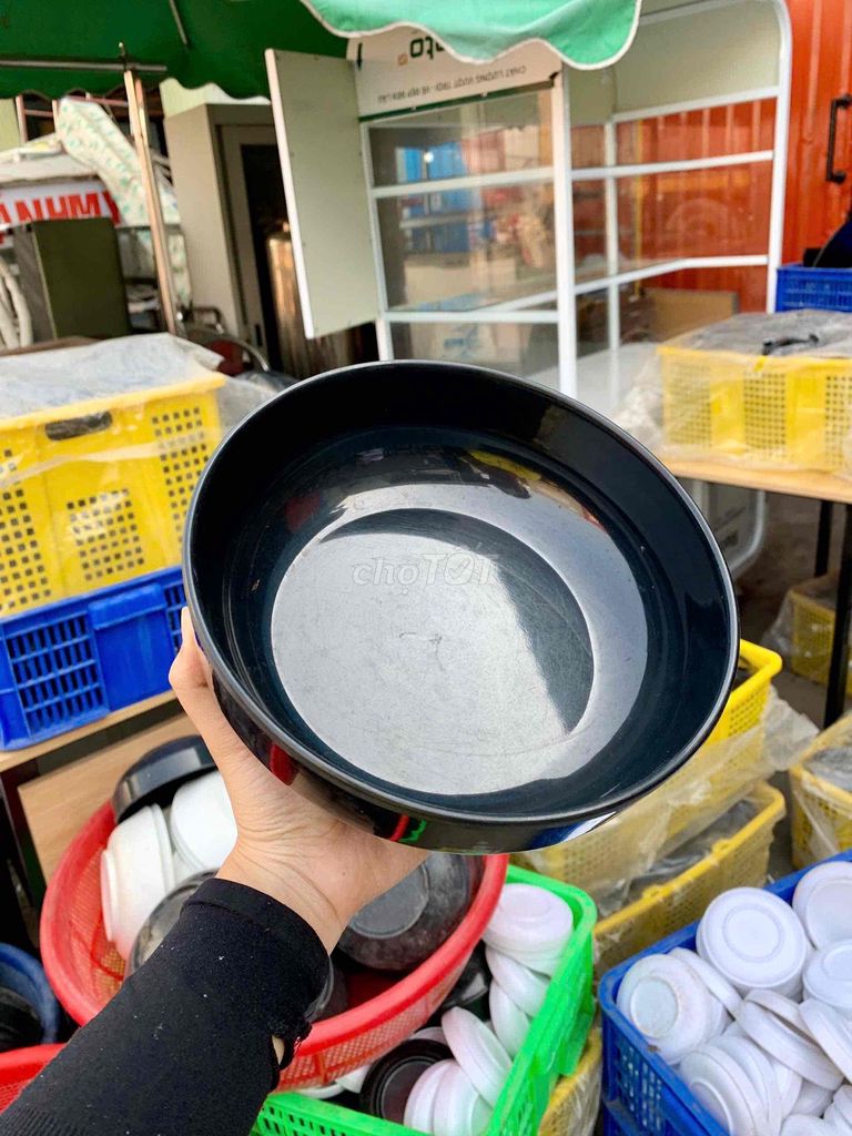 Bộ bát đĩa nhựa đen trắng xám. Mua bán Dụng cụ nhà bếp tại Quận Liên Chiểu Đà Nẵng được đăng bởi Lê Thị Phương Anh  hình 1