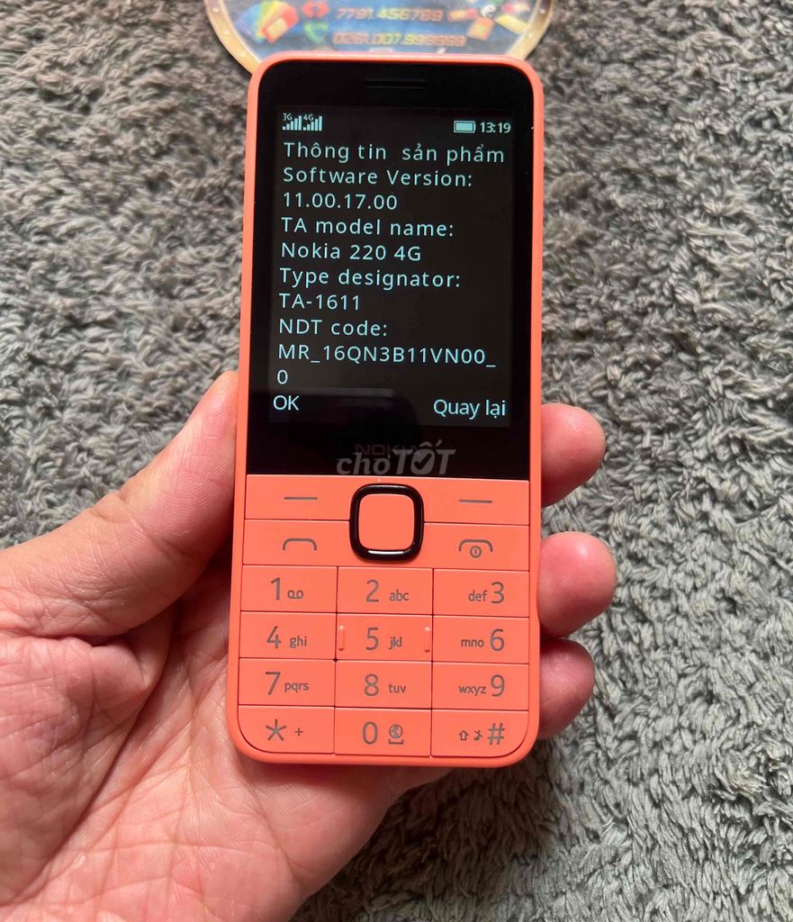 220 cam 4G đẹp 99% chính hãng fpt sạc type-C. Mua bán Điện thoại tại Quận Bình Thạnh Tp Hồ Chí Minh được đăng bởi Trùm Nokia Cổ SG hình 1