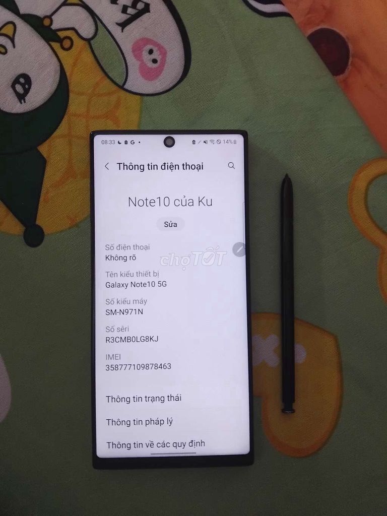 Bán điện thoại Samsung Note 10 5G Đen. Mua bán Điện thoại tại Quận Bình Tân Tp Hồ Chí Minh được đăng bởi Ngọc hình 1