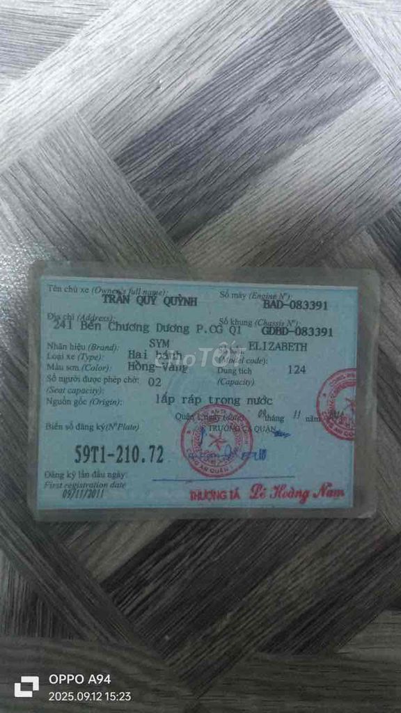 Elizabeth 2011 zin còn 2 chìa khóa. Mua bán Xe máy tại Quận 1 Tp Hồ Chí Minh được đăng bởi Trang Trang hình 2