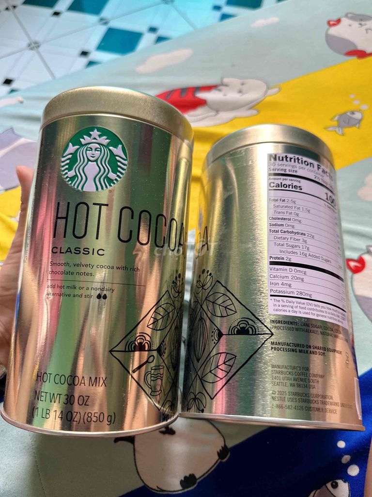 Bột cacao Starbucks Hot Cocoa Classic. Mua bán Đồ ăn, thực phẩm và các loại khác tại Quận 5 Tp Hồ Chí Minh được đăng bởi ngoc nhi hình 1