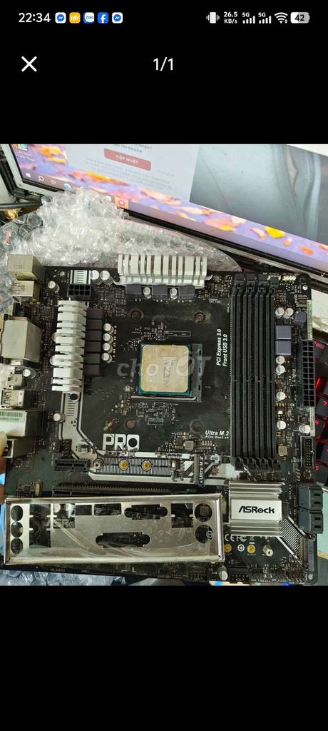 Bo mạch chủ ASRock B350 Pro4. Mua bán Linh kiện (RAM, Card...) tại Quận Lê Chân Hải Phòng được đăng bởi Mua Ủng hộ Tôi Yêu Bạn hình 1
