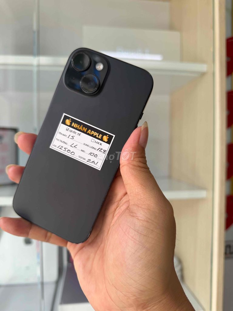 iPhone 15 128GB Đen QT Mỹ ZIN ĐẸP 98% PIN 100%. Mua bán Điện thoại tại Thành phố Cà Mau Cà Mau được đăng bởi NHAN APPLE hình 1