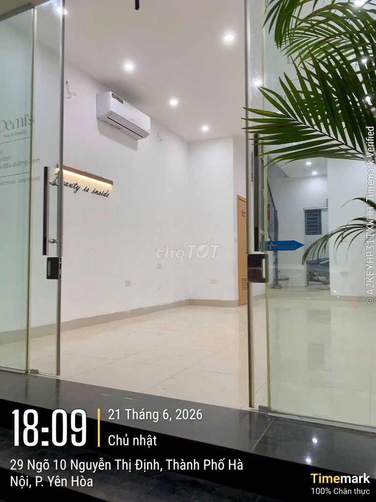 Cho thuê MBKD Tầng 1 (35m²) NGÕ 2 Ô TÔ TRÁNH - Đường Nguyễn Thị Định