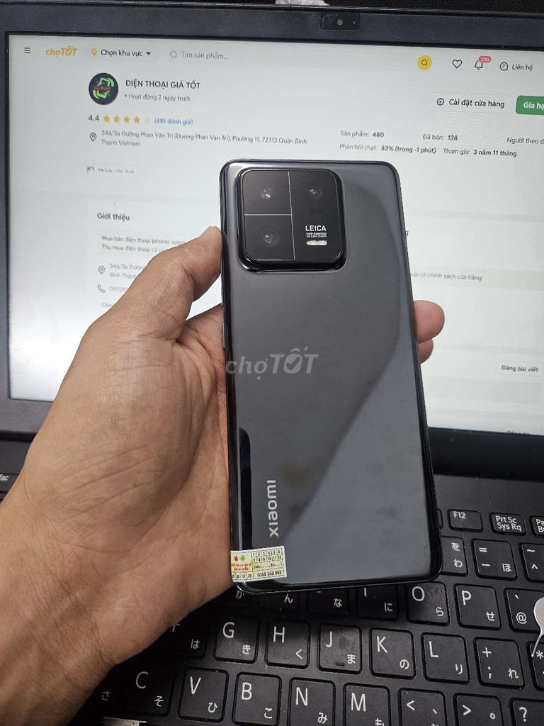 XIAOMI 13 PRO 8GB.128GB SNAP 8 GEN 2 FULL CN. Mua bán Điện thoại tại Quận Bình Thạnh Tp Hồ Chí Minh được đăng bởi Dân Mobile hình 1