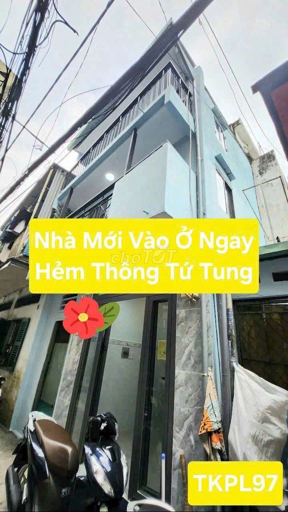 3 TẦNG NHỈNH 2 TỎI HỘ KHẨU Q.3 - HẺM THÔNG