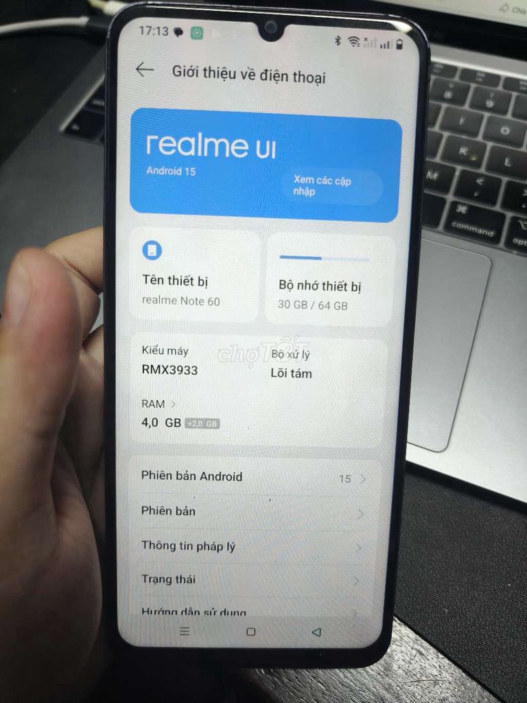 Realme Note 60 4GB/64GB Đen. Mua bán Điện thoại tại Quận 10 Tp Hồ Chí Minh được đăng bởi TTT Mobile  hình 1