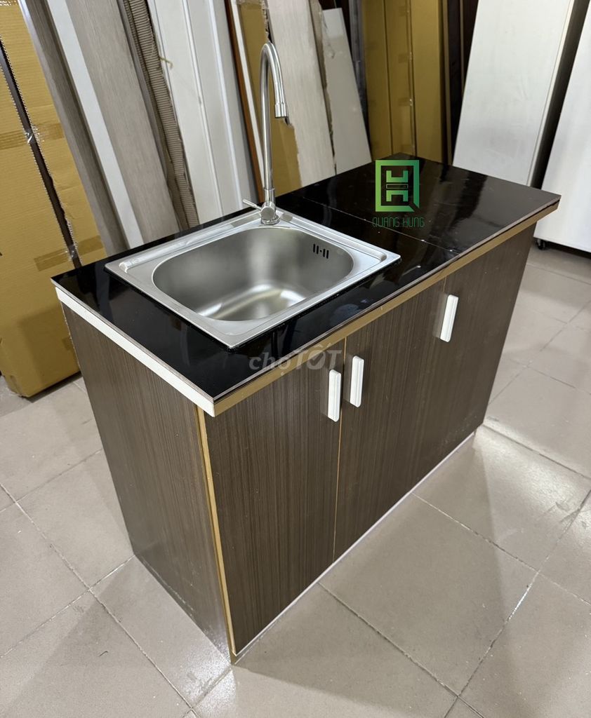 Tủ bếp Nhựa Đài Loan Nâu 80x81x45cm chống mối mọt. Mua bán Tủ, kệ gia đình tại Thành phố Biên Hòa Đồng Nai được đăng bởi Nội Thất Quang Hùng TD hình 1