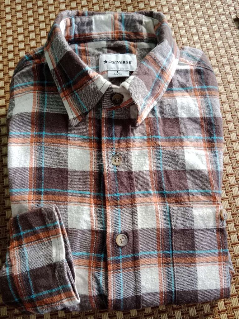 Áo sơ mi Converse Flannel Nam L Nâu cam xanh. Mua bán Quần áo tại Huyện Tuy Phong Bình Thuận được đăng bởi Hải Trần hình 1