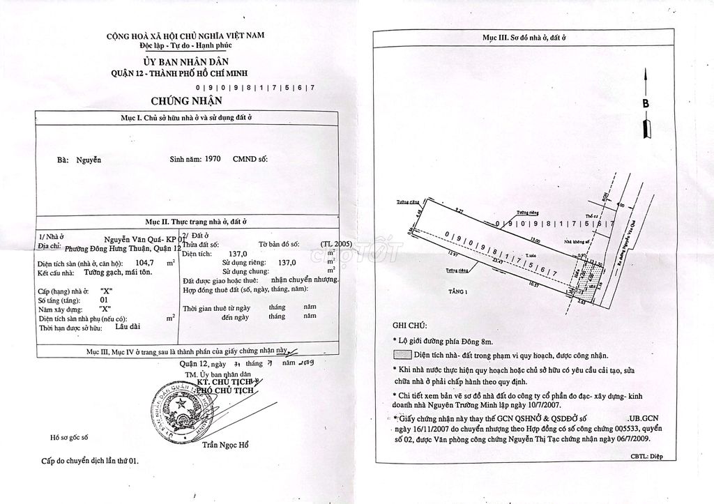 Nhỉnh 5 t.ỷ, Rất gấp nhà Nguyễn Văn Quá Quận 12, 137m2 HXH lắc, 5.4x26