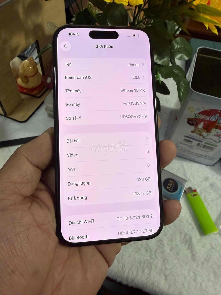 Apple iPhone 15 Pro 128GB Đen 92%. Mua bán Điện thoại tại Thành phố Biên Hòa Đồng Nai được đăng bởi thanh hình 1