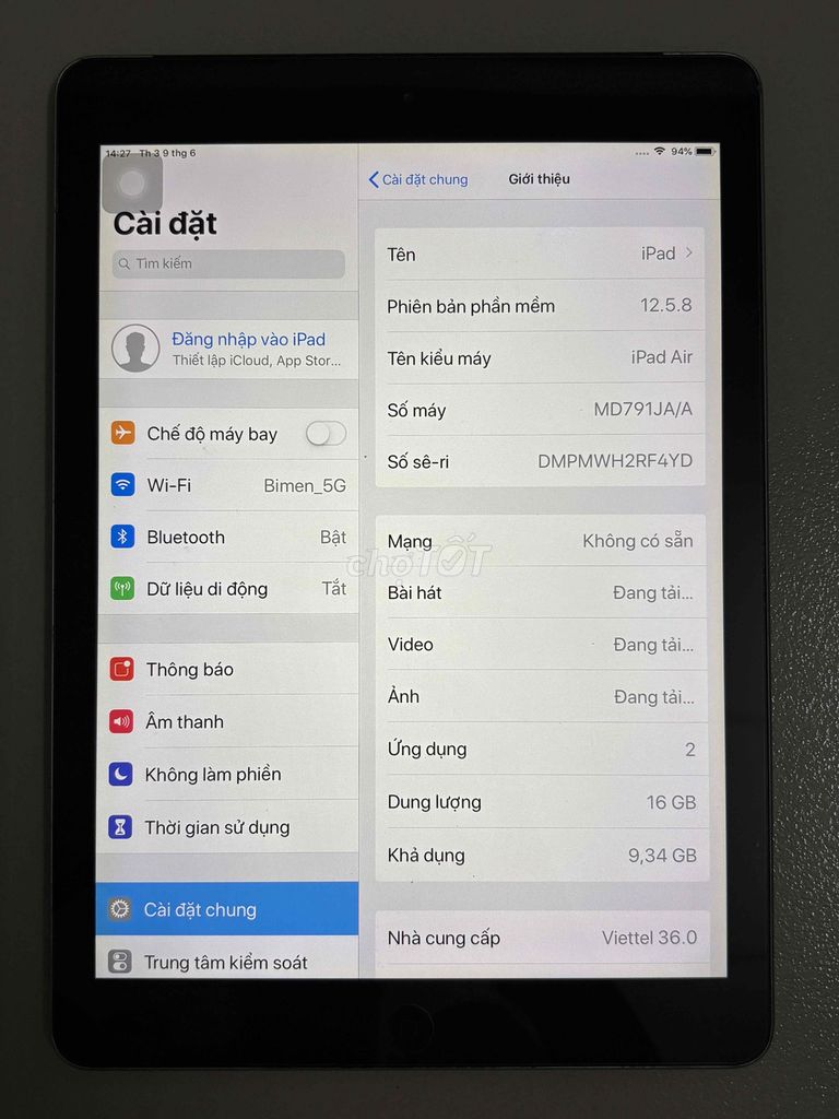 Ipad Air 1 - Bạc - 16GB. Mua bán Máy tính bảng tại Quận Gò Vấp Tp Hồ Chí Minh được đăng bởi Bảo Vy hình 1