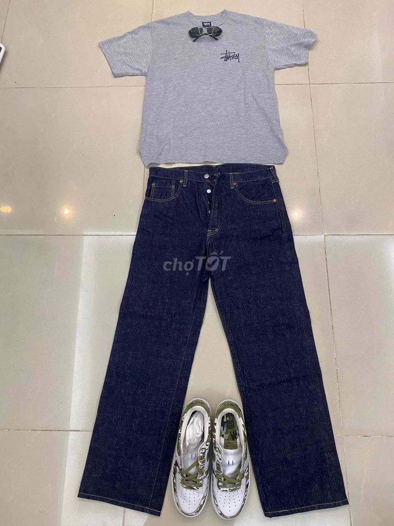 Quần Jean Nam Raw Indigo Xanh Đậm Size 34. Mua bán Quần áo tại Huyện Nhơn Trạch Đồng Nai được đăng bởi Hiếu hình 1