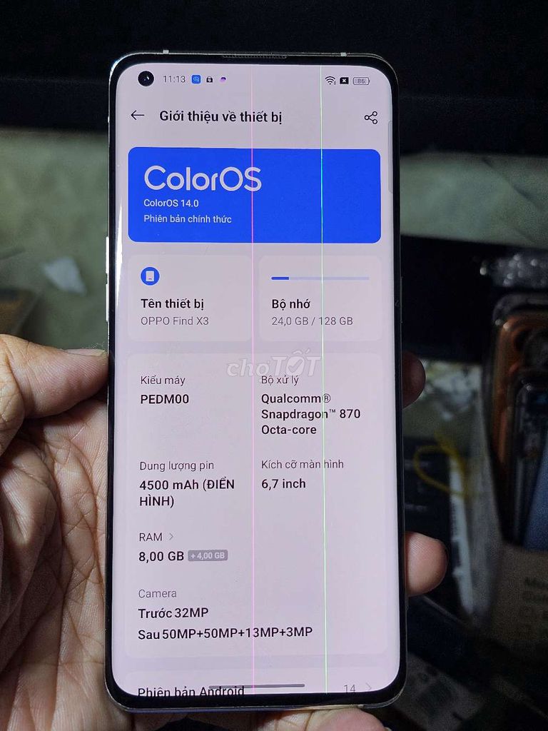 OPPO Find X3 128GB Snapdragon 870 đẹp 98%. Mua bán Điện thoại tại Quận 8 Tp Hồ Chí Minh được đăng bởi Thiên Hòa mobile  hình 1