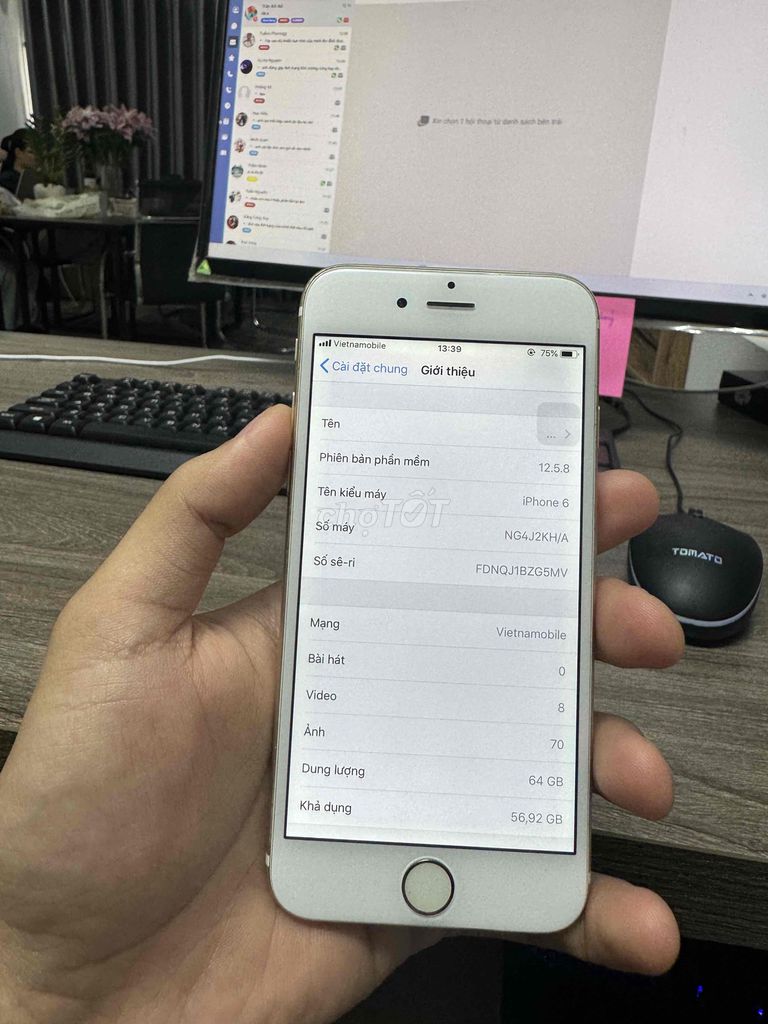 iphone 6 64gb. Mua bán Điện thoại tại Quận Hoàn Kiếm Hà Nội được đăng bởi Lâm Duy Anh hình 1