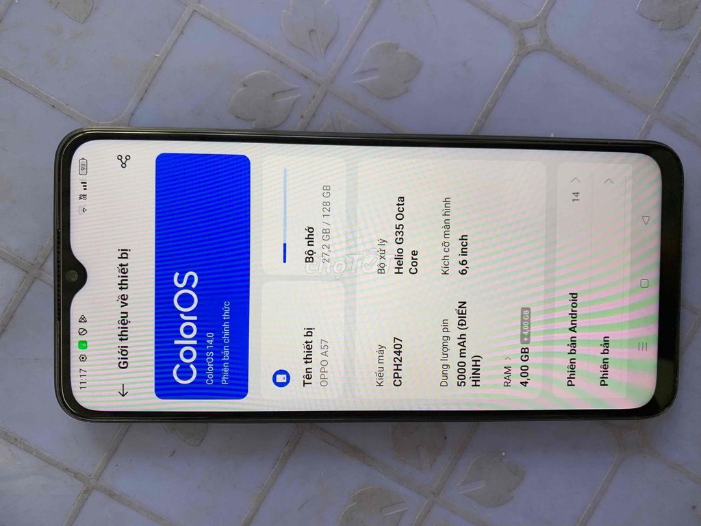 Oppo A57 Đen 128GB. Mua bán Điện thoại tại Quận Bình Tân Tp Hồ Chí Minh được đăng bởi lê quốc chương hình 1