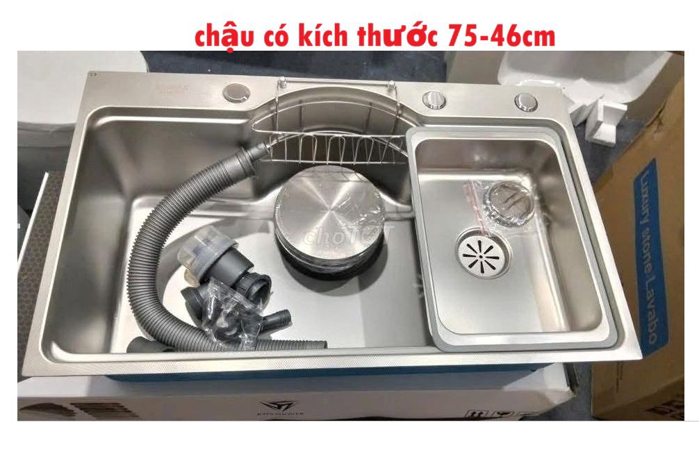 Chậu rửa chén Inox 304 75x46cm Bạc. Mua bán Dụng cụ nhà bếp tại Quận Hải Châu Đà Nẵng được đăng bởi THIẾT BỊ GIA DỤNG HÀNG CHÍNH HÃNG hình 1