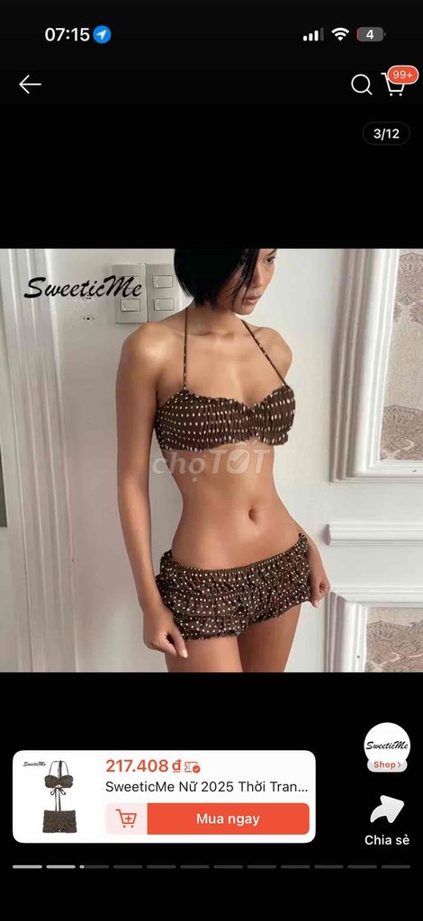 Đồ bơi nữ SweeticMe chấm bi. Mua bán Quần áo tại Huyện Nhơn Trạch Đồng Nai được đăng bởi Lê Ngọc Diệu hình 1