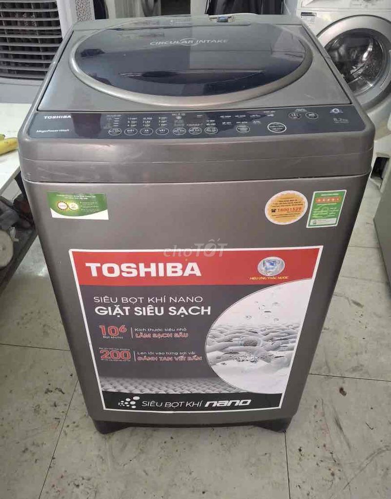 Máy giặt Toshiba 8kg Xám cũ 99%. Mua bán Máy giặt tại Quận 7 Tp Hồ Chí Minh được đăng bởi shop đồ cũ hình 1