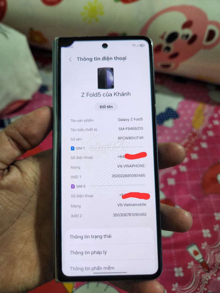 Samsung Z Fold 5 256GB Đen 2 SIM. Mua bán Điện thoại tại Quận Bình Tân Tp Hồ Chí Minh được đăng bởi KhôngKìKèo519 hình 1