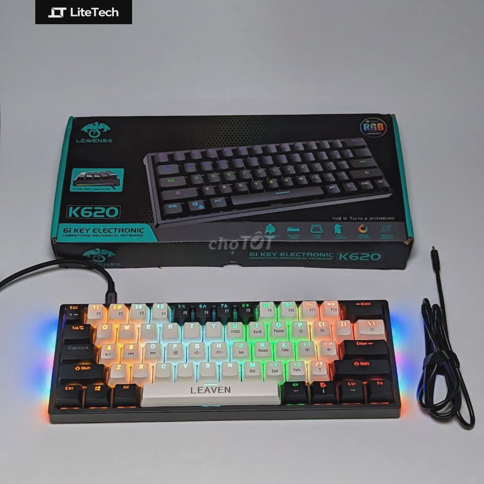 Bàn phím cơ Leaven K620 - Cũ đẹp - Fullbox. Mua bán Phụ kiện (Màn hình, Chuột...) tại Quận 3 Tp Hồ Chí Minh được đăng bởi LiteTech Store hình 1
