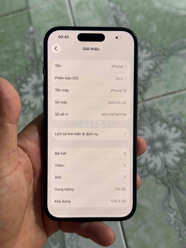 Apple iPhone 15 128GB Đen. Mua bán Điện thoại tại Thành phố Thuận An Bình Dương được đăng bởi Trung Apple Ko bán góp hình 1
