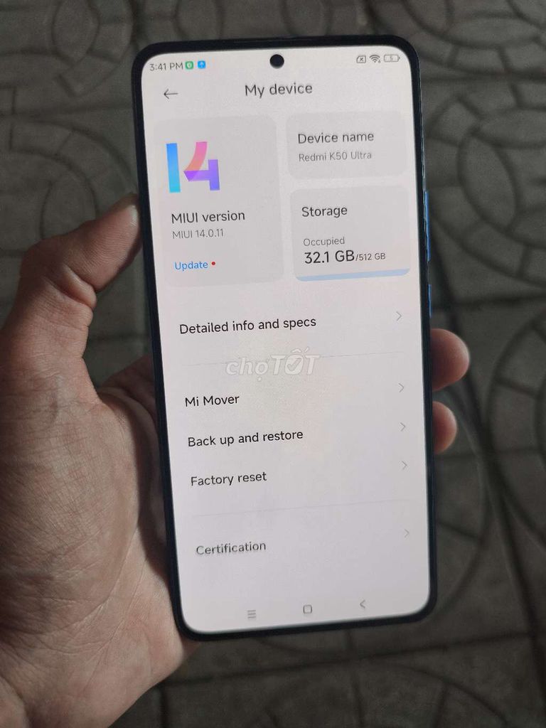 Xiaomi Redmi K50 Ultra 12GB/512GB Xanh. Mua bán Điện thoại tại Quận Ninh Kiều Cần Thơ được đăng bởi sang hình 1