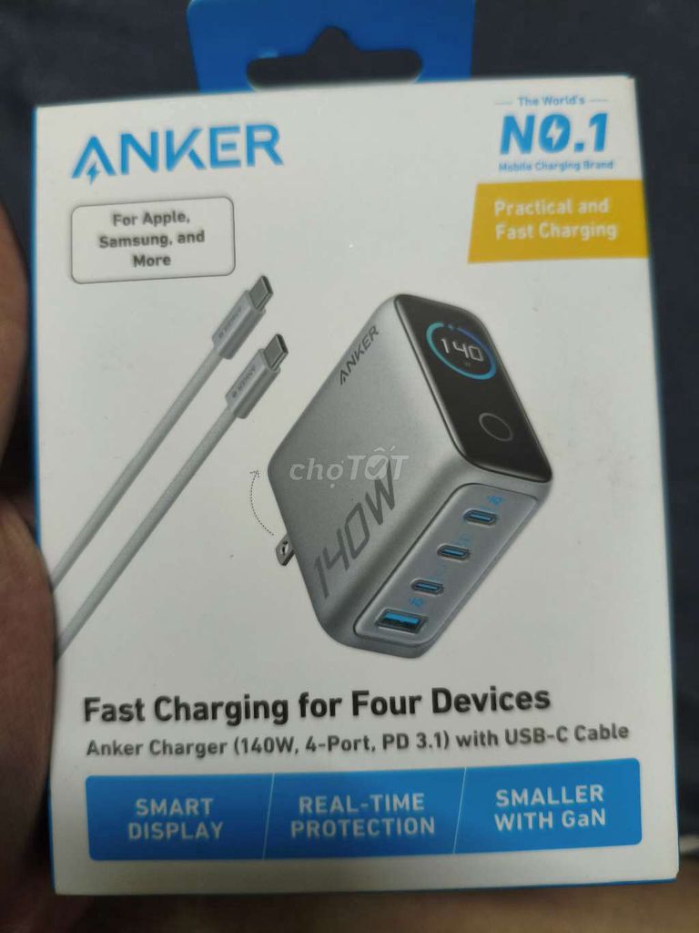 Cục sạc Anker Zolo 140w 3C 1A. Mua bán Phụ kiện (Màn hình, Chuột...) tại Quận Gò Vấp Tp Hồ Chí Minh được đăng bởi Tai Huu hình 1